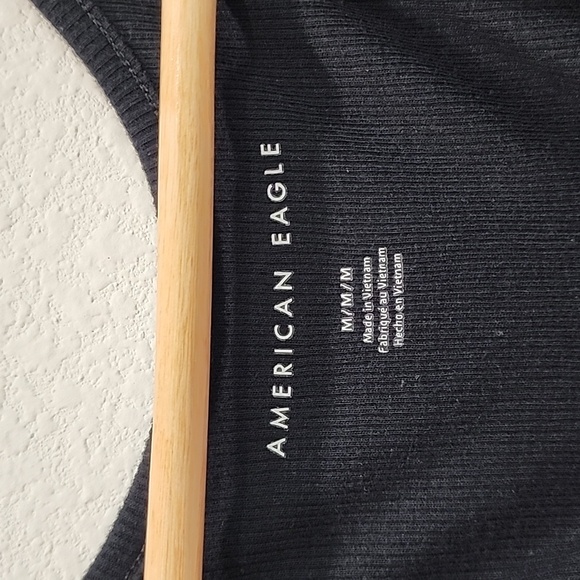 American Eagle Outfitters Black Ribbed Tank Top - Picture 5 of 6